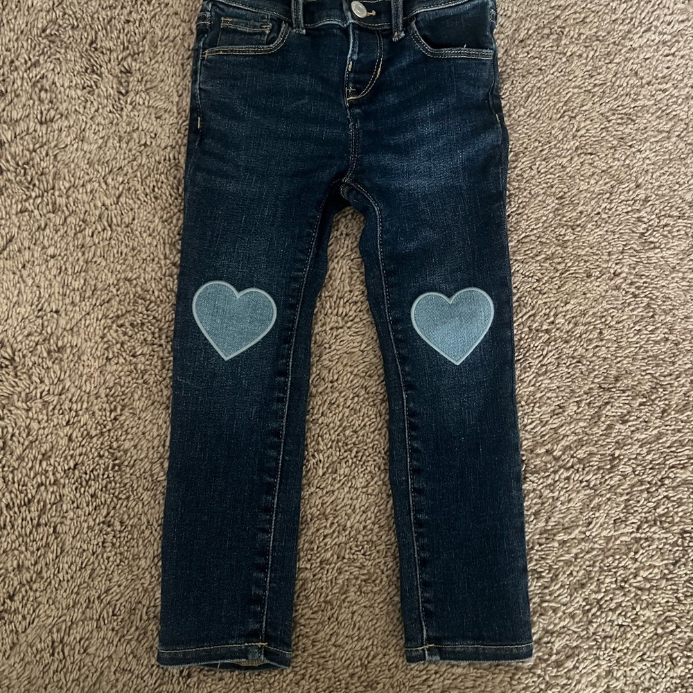 Old Navy Denim Jeans with Heart Patches